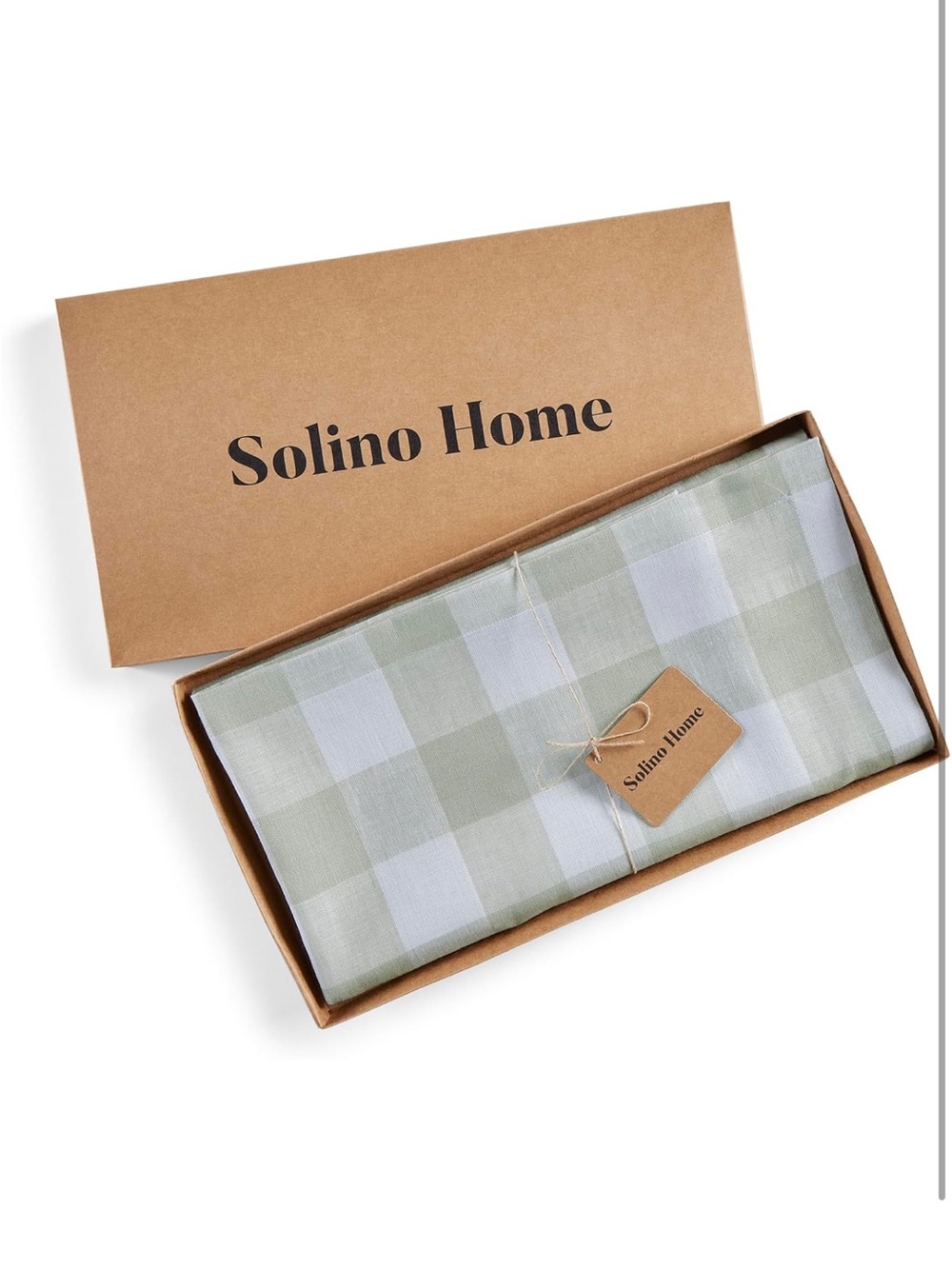Solino Home Linen Napkins Set of 4-100% Pure Linen Sage and White 20x20